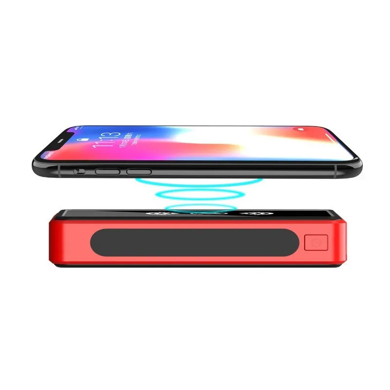 80000mAh Qi Solar Power Bank Wireless Fast Charger for IPhone Xiaomi Samsung with 4 USB External Mobile Phone Battery best powerbanks