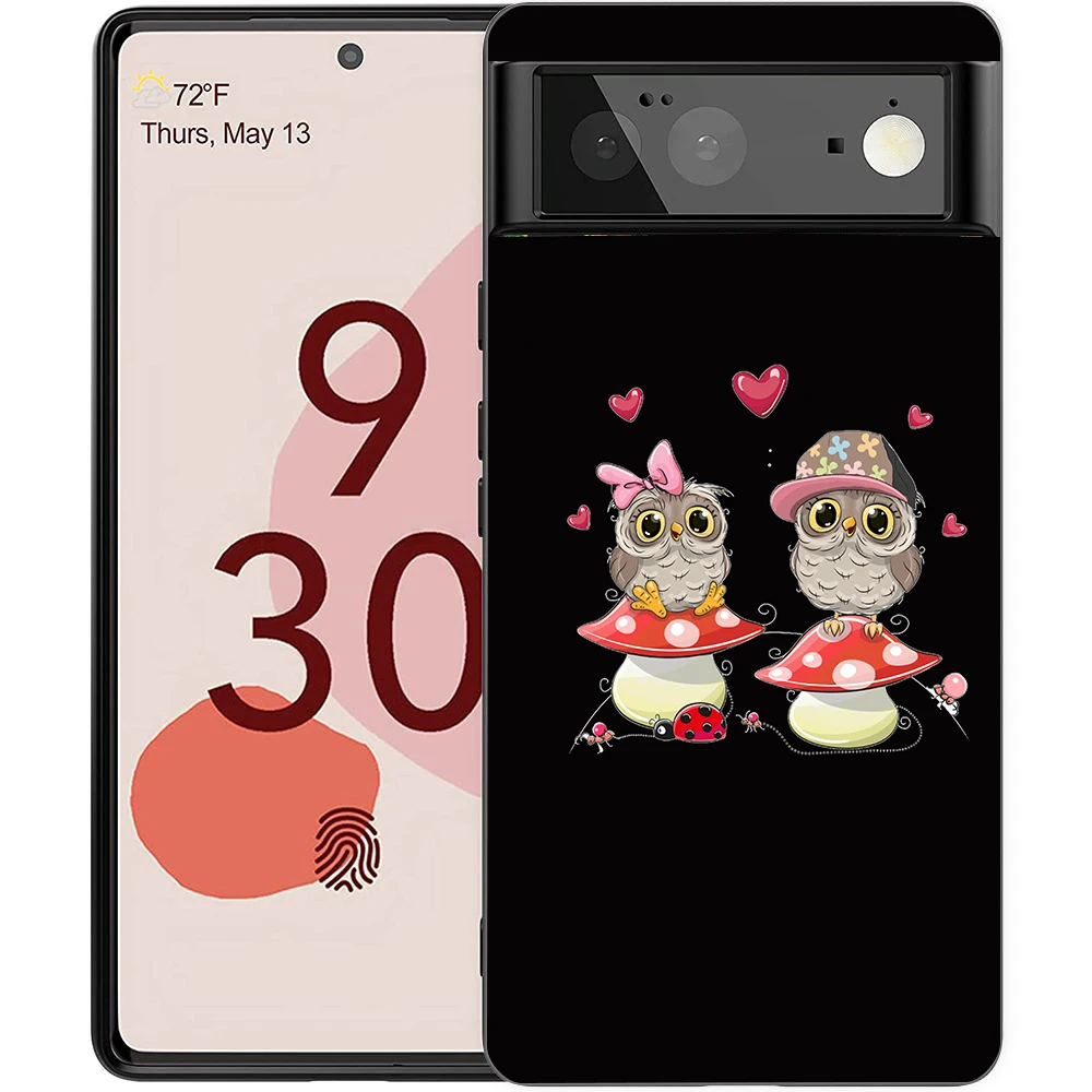 Harris süße Eule Handy hülle Abdeckung für Google Pixel 8 7 6 7a 6a Pro 5g stoß feste Silikon weich 9 pro xl 8 pro 5g Shell Hüllen Taschen – Detail 3