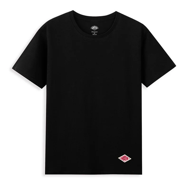 2025 Exported To Japan Orders Classic Embroidery Fashion Solid Simple Loose Short Sleeve Cotton Couple T-shirt Men/Women Top