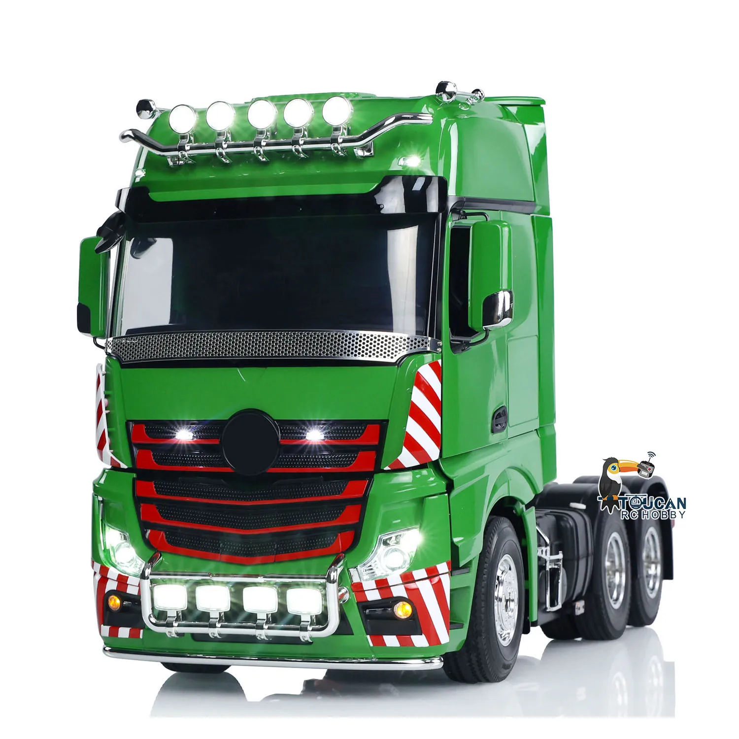 TOUCAN DIY 1/14 RC Tractor Truck 6x4 Remote Control Car RTR Painted Finished Light Sound Model Vehicle 5