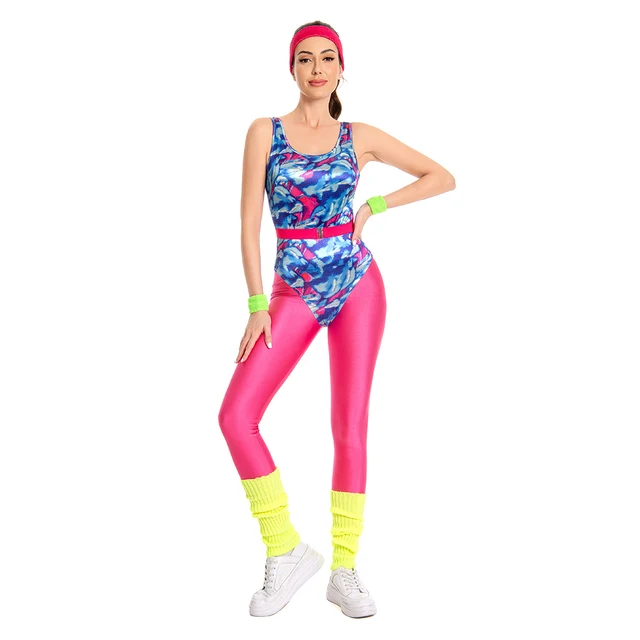 Mens 80s Outfit 80s 90s Women Men Costume Retro Tracksuit Set Hip