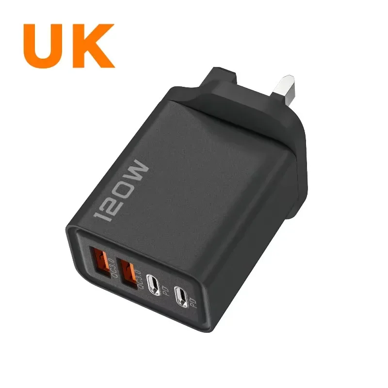 ตัวเลือกสินค้า อะแดปเตอร์ชาร์จเร็ว 4 พอร์ต USB-C 120W ชาร์จได้ทุกแบรนด์