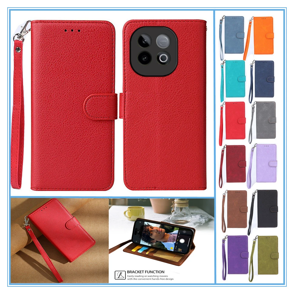 Leather Wallet Flip Case for Vivo iQOO Z10 Turbo Series