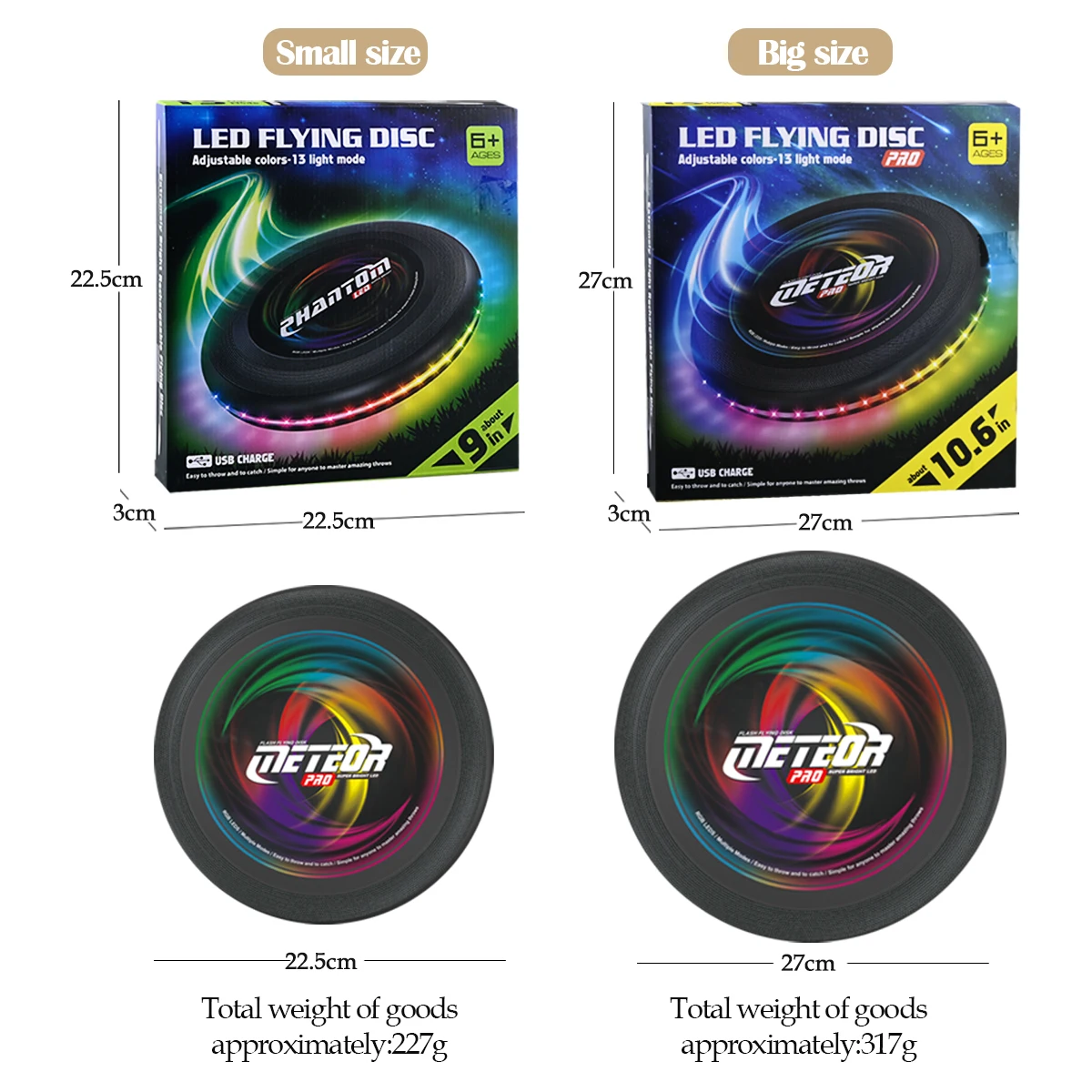Colorful LED Light-Up Flying Disc 6