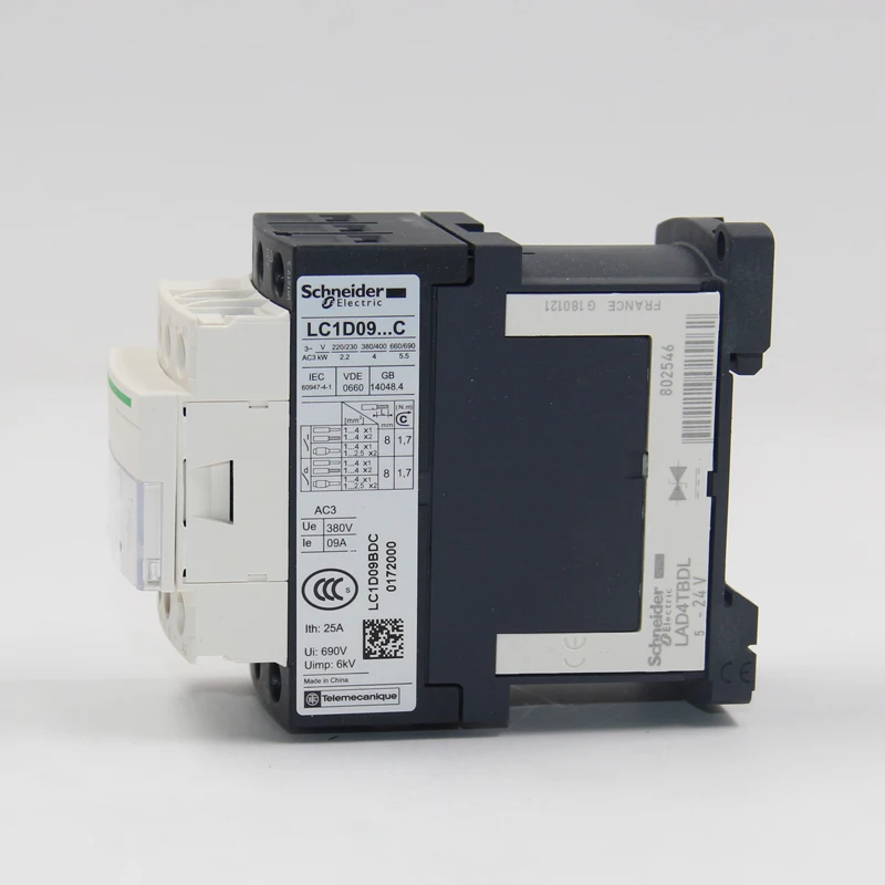 Schnieder Electric LC1D09M7, 9 AMP 3 pole contactor