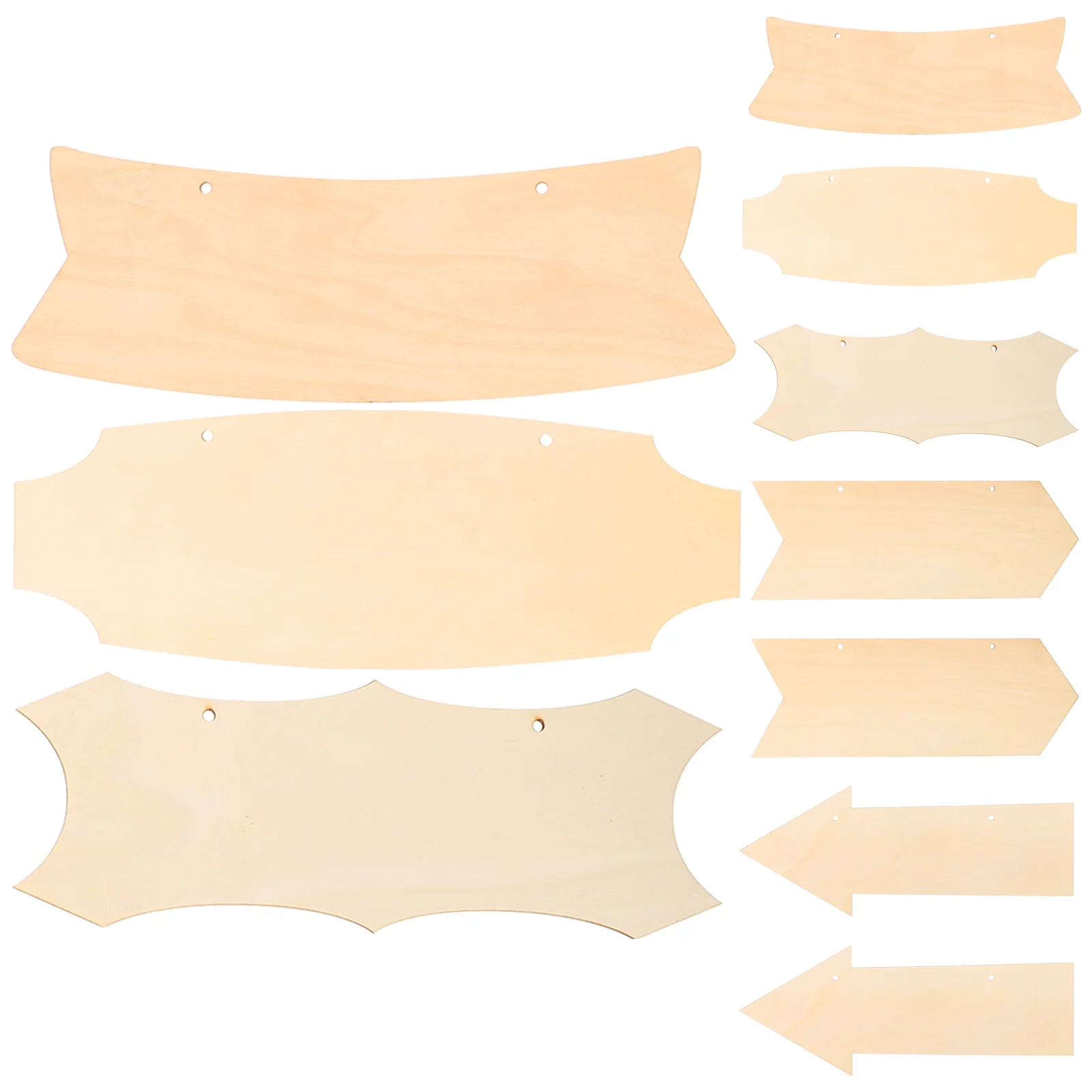 

1 Set of Blank Plaques Pendants Wooden Door Plaques Wood Door Signs Blank Wooden Signs for Crafts