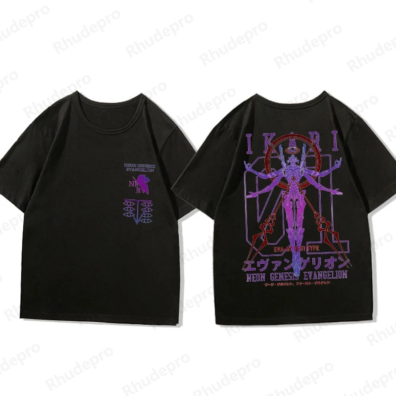 

2024 New Century Evangelion Co-signed Oversize Short-sleeved T-shirt Male Eva First Mobile Diffuse Clothing Trend Oversized