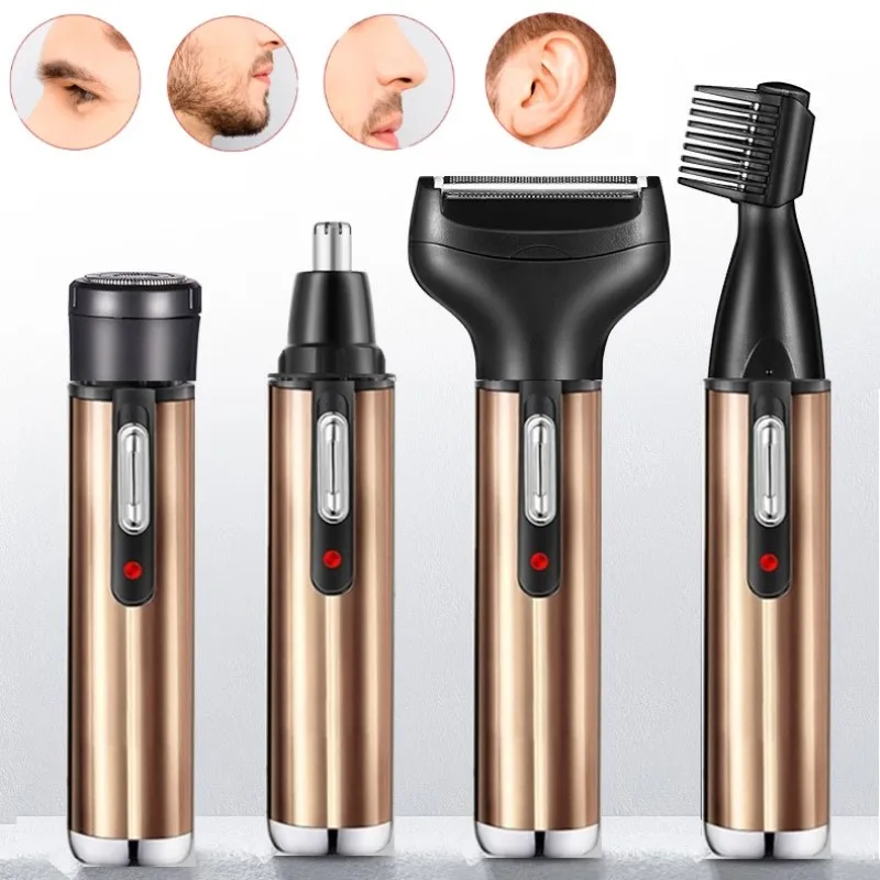 

4 In 1 New Trimmer For Men Electric Nose And Ear Trimmer Rechargeable Trimmer For Hair Beard Nose And Ear Cleaner Grooming Set