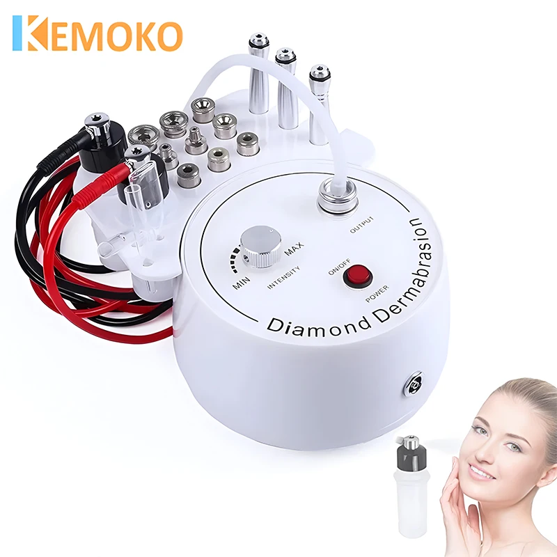 3 In 1 Microdermabrasion Combo Beauty Diamond Dermabrasion Machine Water Spray Exfoliation Machine Wrinkle Face Peeling Set