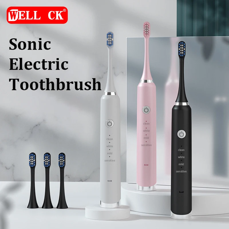 

Sonic Electric Toothbrush Adult Household Soft Bristles Fully Automatic Student Waterproof Multi-gear Brush Head USB Charging