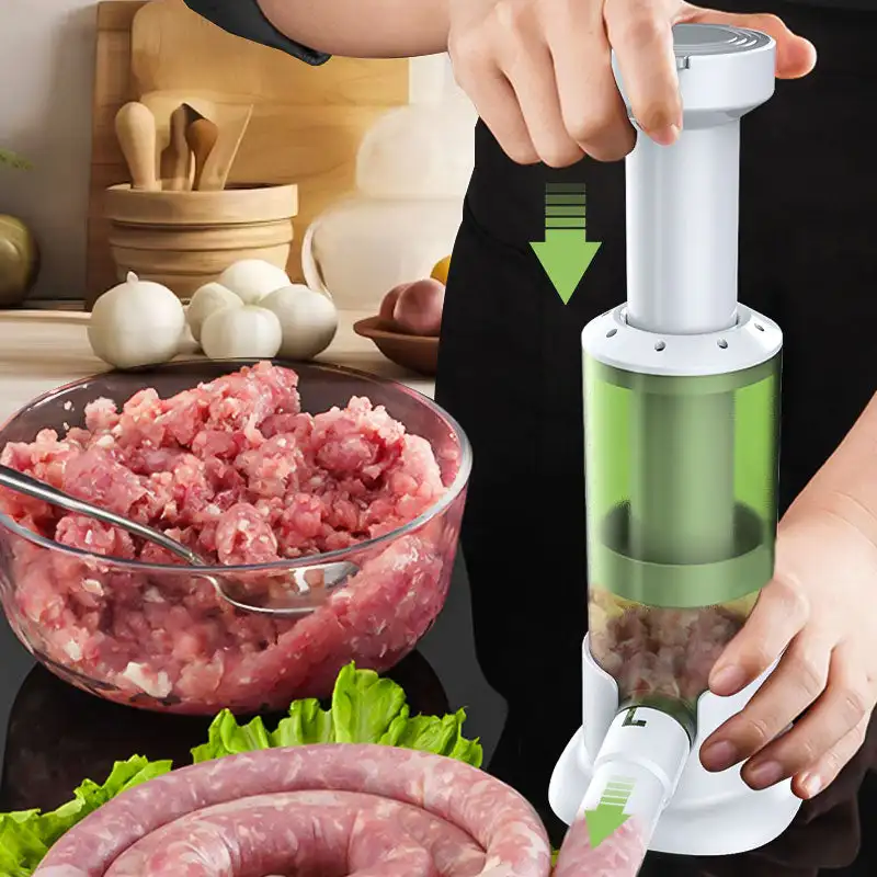 Sausage stuffer with 4 tubes of different sizes