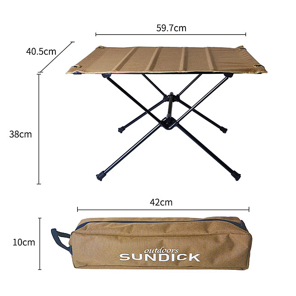 Portable Roll Up Folding Aluminium Camping Table Outdoor Picnic Beach Table Bag 