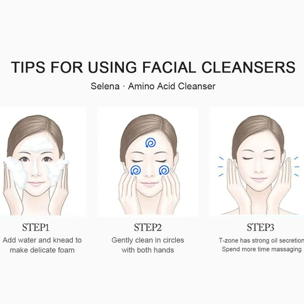Amino Acid Cleanser Two-color Oil Control Shrink Pores Blackhead Removal Moisturizing Skin Care Prodcuts 100g 5