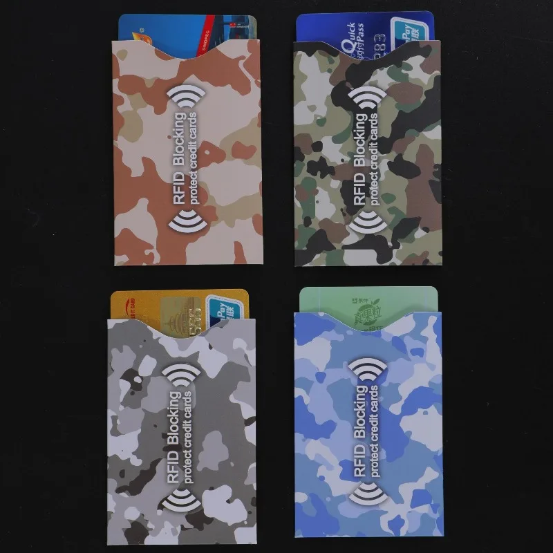 10Pcs 스마트 RFID 은행 카드 홀더 도난 방지 브러시 코팅 종이 알루미늄 호일 카드 슬리브 보호 케이스 Rfid 보호