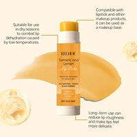 Baume à lèvres au curcuma et au citron Eelhoe, hydrate, éclaircit et adoucit la peau des lèvres, hydratation quotidienne et élimination des peaux mortes, soin des lèvres, nouveauté 5