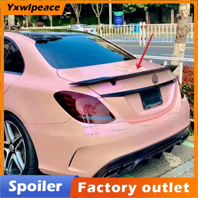 

For Benz C-class W205 Spoiler 2015-2019 C180 200 260 300 C63 High Quality ABS Material Car Rear Trunk Spoiler Wing