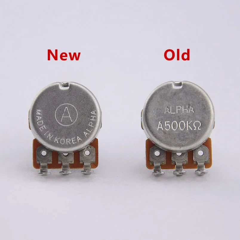 Alpha Potentiometer(POT) For Electric Guitar/Bass A250K/B250K/A500K/B500K Made in Korea