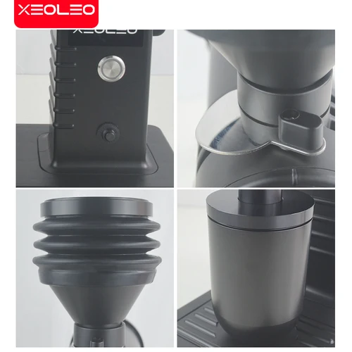 XEOLEO 전기 커피 연마기 티타늄 버 연마기, 커피 콩 밀러 블로우 호퍼, 10 단계 커피 밀링 머신, 60mm, 200W 5