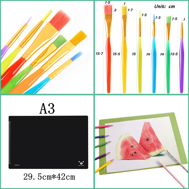Kids Montessori Class Painting Accessories Crafts&Art Activity Tools Fabric Aprons Paint Bowl Spill Proof Cup Parish Accessories