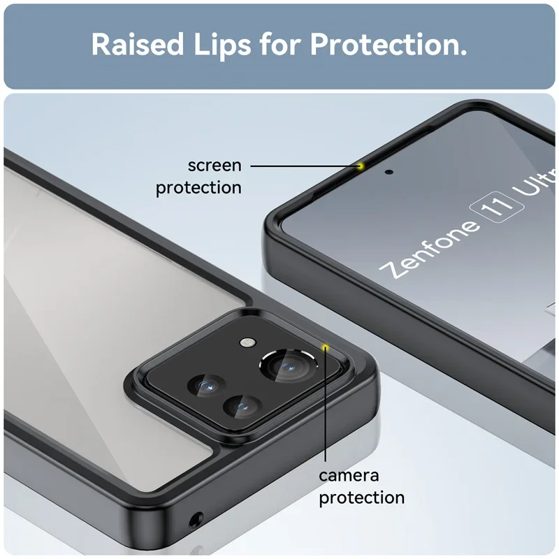 Transparent Colorful Shockproof TPU Protective Phone Case