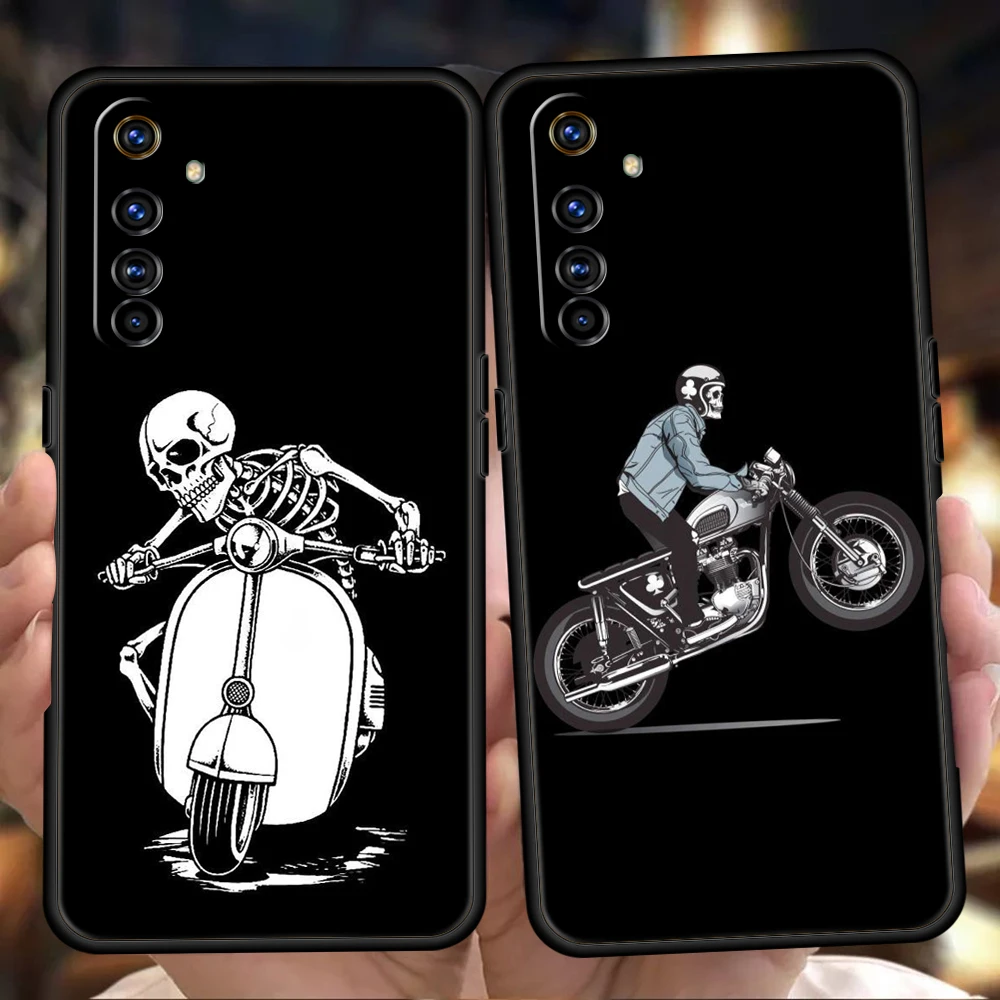 

Cartoon Motorcycle Phone Case Cover for Realme 8 9 10 Pro 8i 9i C3 C11 C21 C25 C35 GT2 GT Neo 2 3 3T Plus 5G Silicone Soft Shell