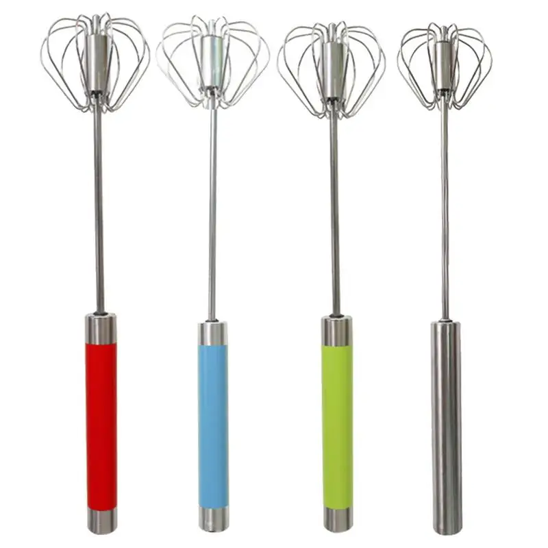 

Egg Beater Stainless Steel Hand Push Mixer Whisk Blende Semi-Auto Kitchen Wisk Mixer Milk Best For Baking Stirring Cooking