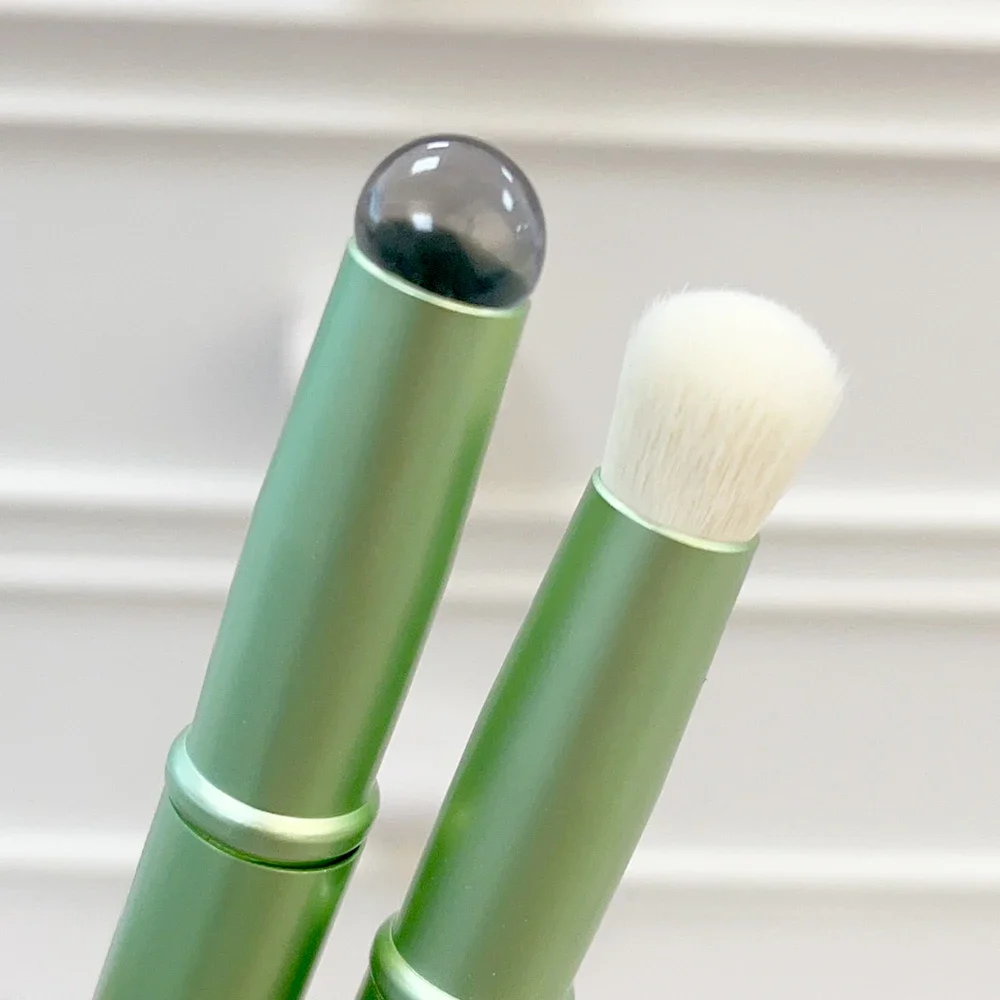 Double Head Silicone Lip Brush Cover Angled Concealer Brush Professional Fingertips Soft Lipstick Round Head Makeup Brushes Tool 5