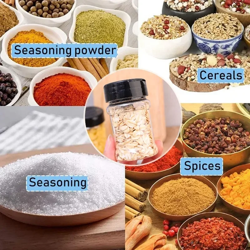 Transparent Seasoning Jars Reusable Large Empty Spice Condiment Storage Bottles Season Powder Containers Box for Kitchen Tools 4