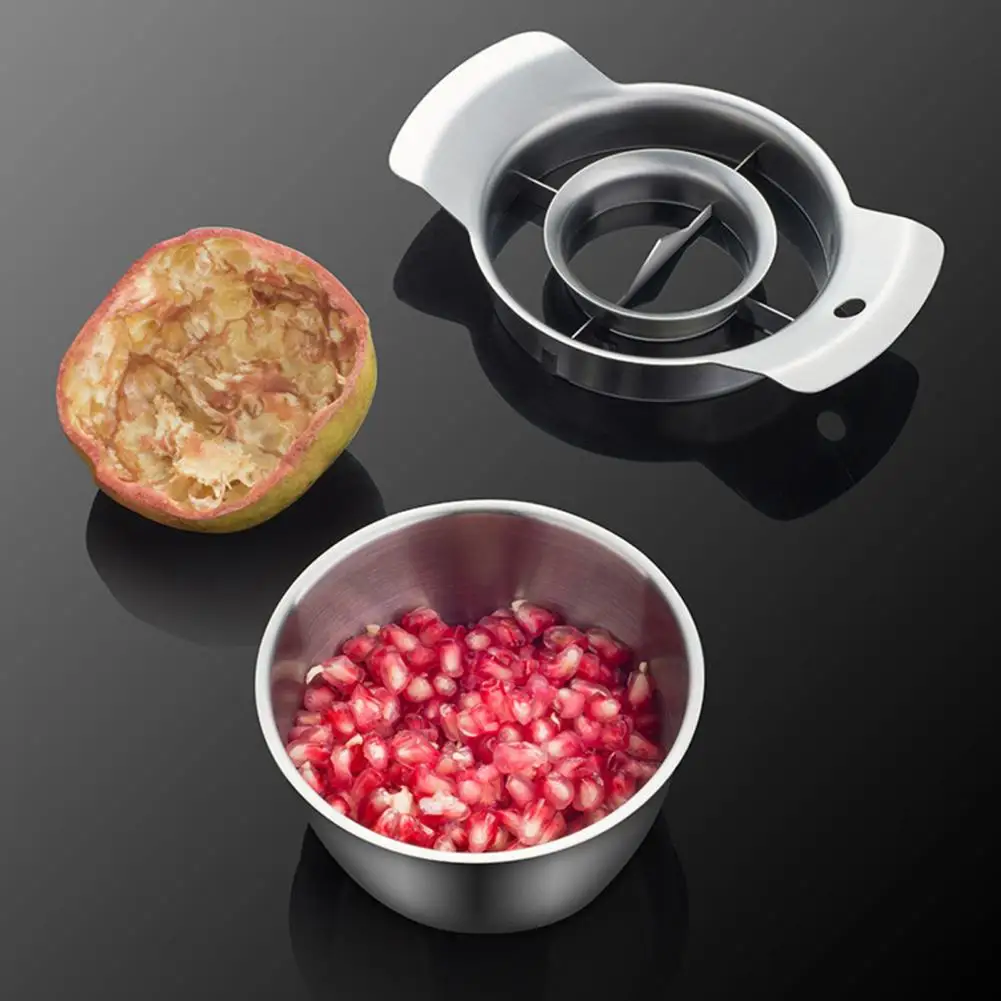 Pomegranate Bottle Opener Pomegranate Deseed Remover Stainless Steel Opener Set with Bowl Hammer Deseeder for Home