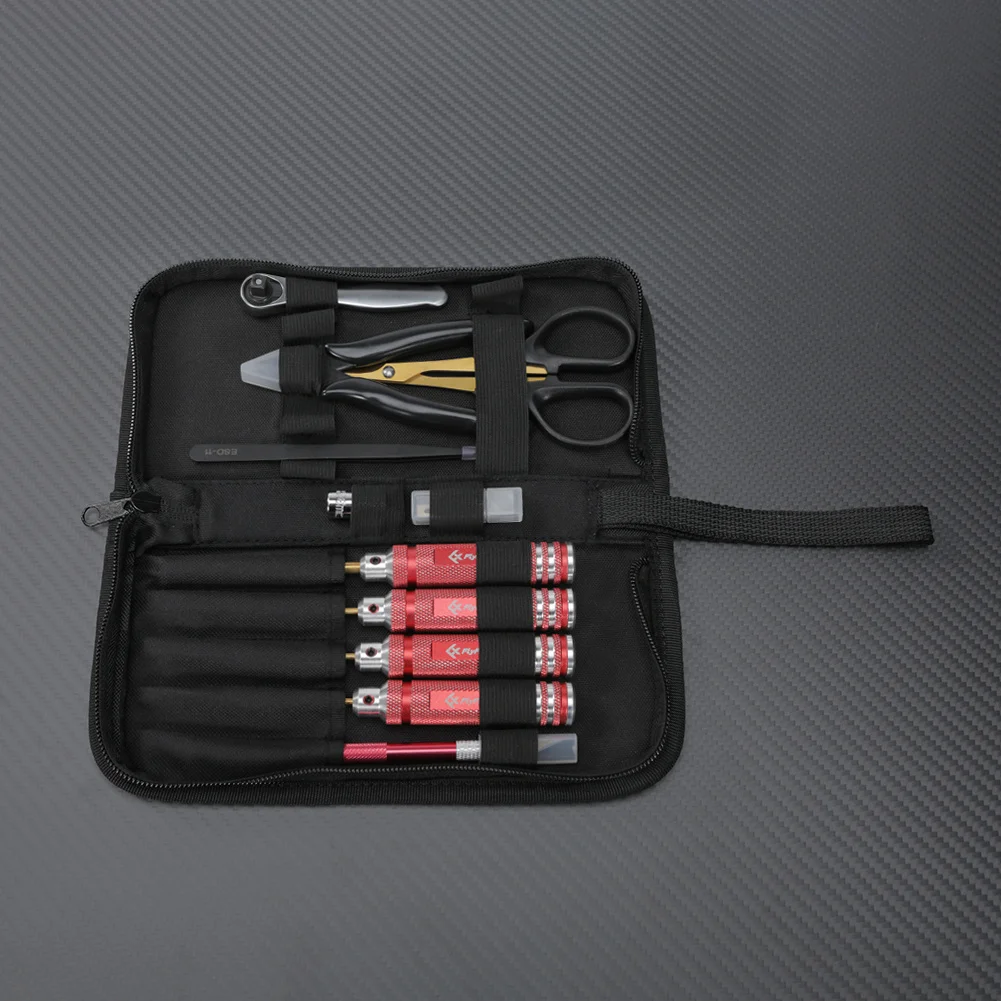 Kit d'outils FlyFishRC 9 pièces pour drone FPV - Tissu Oxford 600D