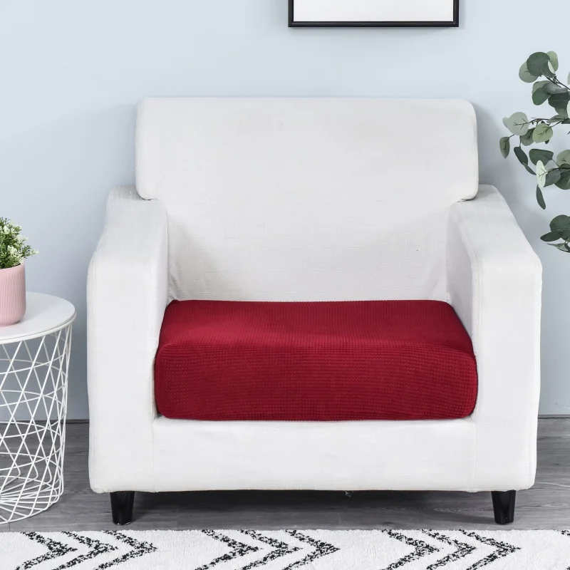 Solid Color Thicken Elastic Sofa Cover Living Room Protector Kids Slipcover Couch Cover Seat Cushion Washable Removable 4