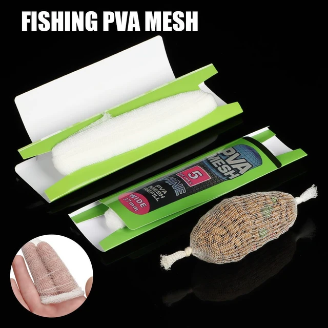 5M/20M Soluble PVA Mesh Refill Carp Fishing Feeder Lure Refill Rig Hook Bait  Wrap Bag 25/37mm PVA Bag Fishing Accessories New - AliExpress