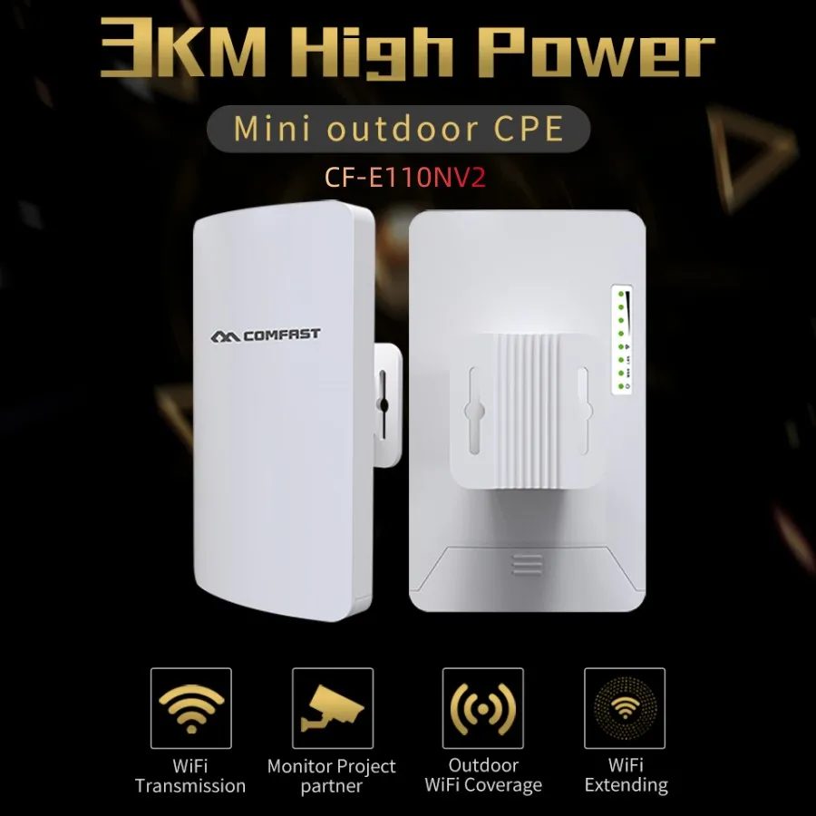 Comfast-roteador Externo sem Fio Ponte Cpe Longo Alcance Wifi Extensor de Sinal Ponto de Acesso Nanostação 2.4ghz 5ghz 300mbps 13km - Imagem 6