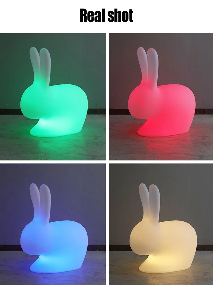 best night light Rabbit Lamp LED Illuminated Remote Control Dimming Chargeable Outdoor Light Holiday Gift Children's Room Decoration Night Light unicorn night light