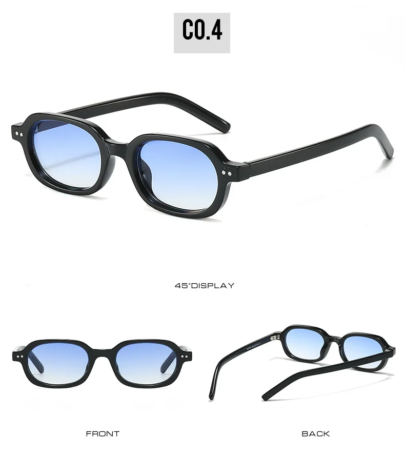 Unisex Retro Ovaler Brillenrahmen Frische Farbtonung Bunte Sonnenbrillen für Männer und Frauen – Detail 10