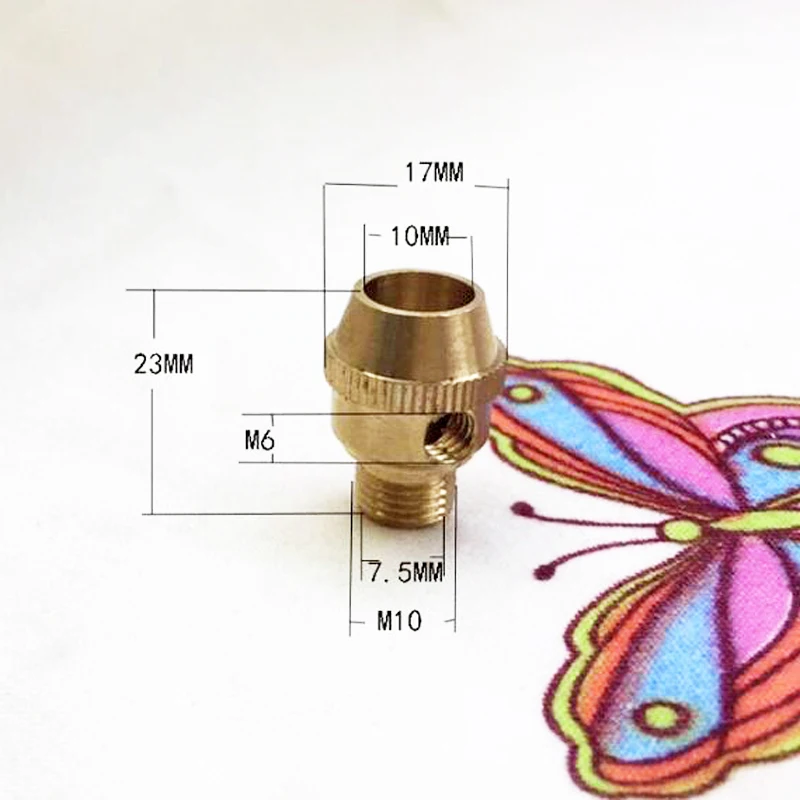 5Pcs Brass M10 Thread Wire Lock Cable Grips Cable With M4 Screw, Copper Strain Relief, Lighting Accessories