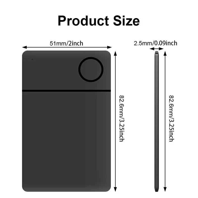Smart GPS Card Finder Keys Wallet Tracker NFC Function Works with Find My App Tag Tracker Locator Finder for IOS Iphone iPad