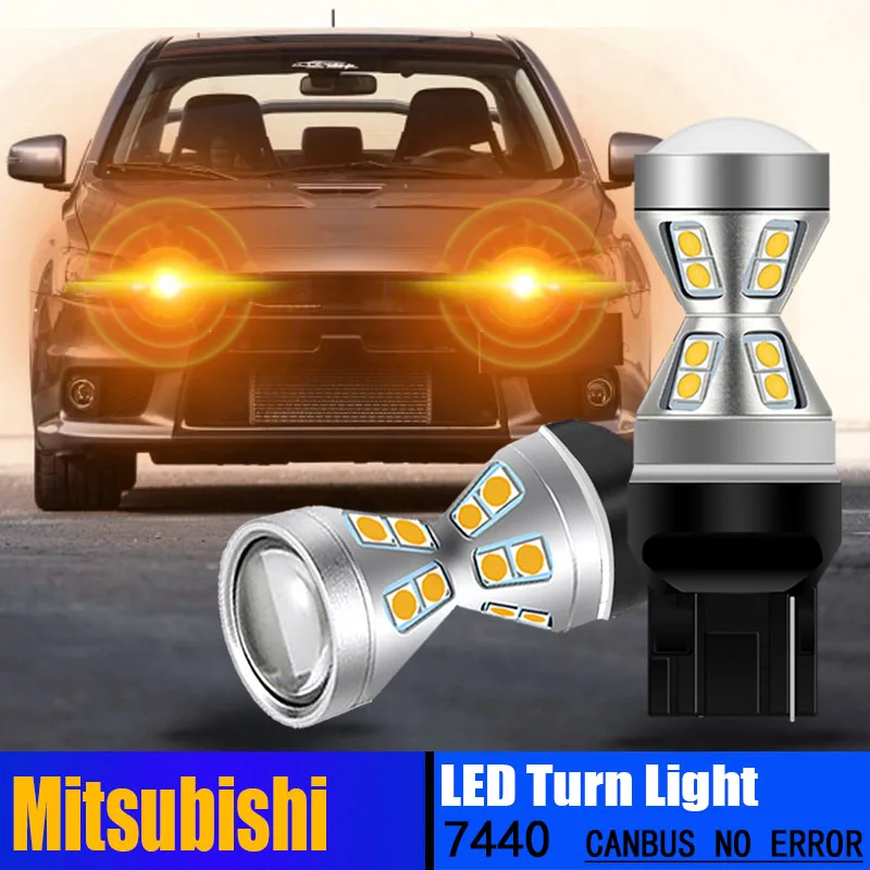 

2PCS WY21W T20 7440 Canbus No Error LED Turn Signal Light Bulbs For Mitsubishi ASX Lancer Outlander 1 2 Pajero 4 V80 V93 V97 V98