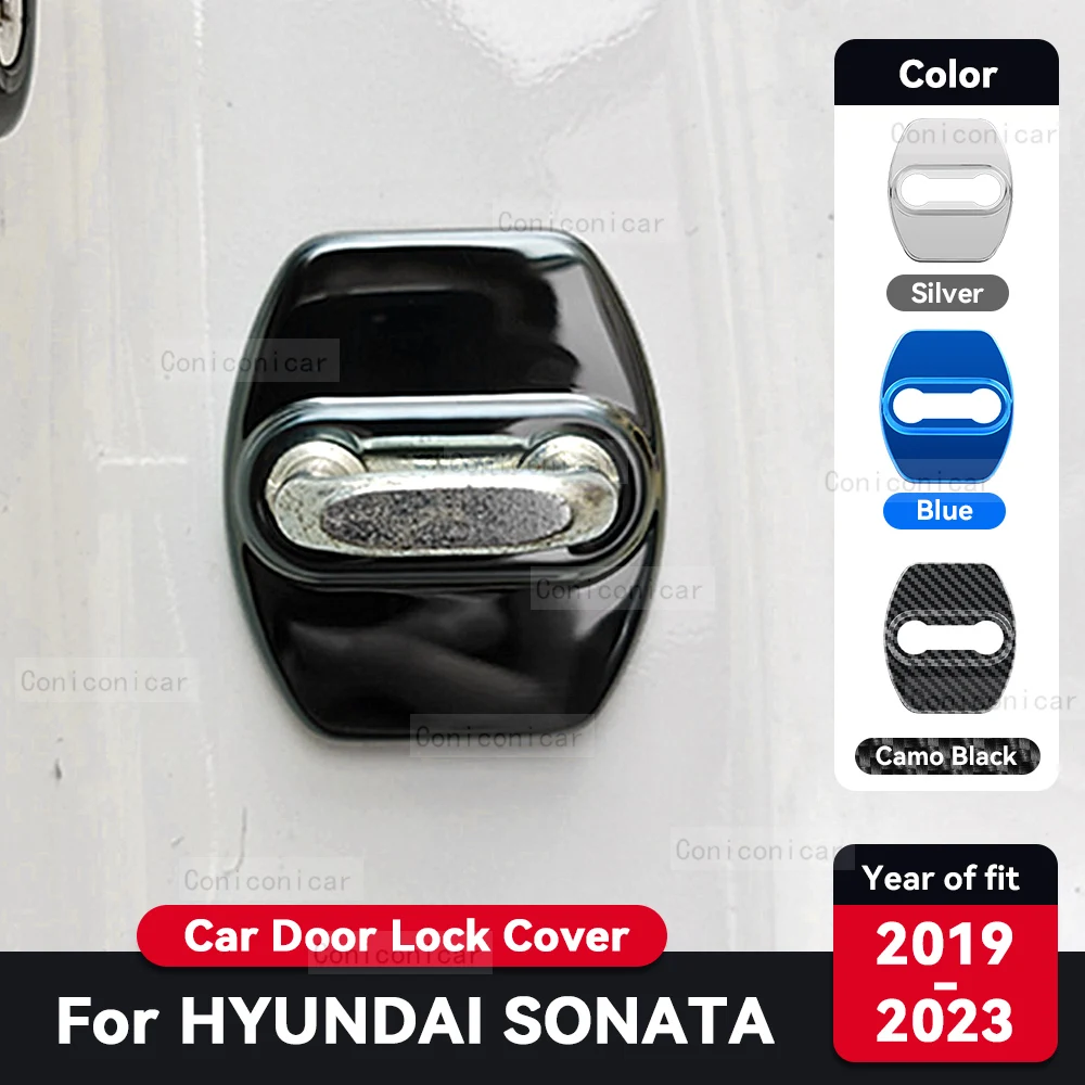 

Для автомобильного дверного замка HYUNDAI SONATA 2019-2023, защитная крышка из нержавеющей стали с защитой от ржавчины, аксессуары для украшения интерьера автомобиля