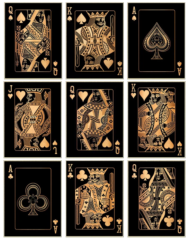 Cool Gold Ace Playing Cards Single Ace Of Spades Poster