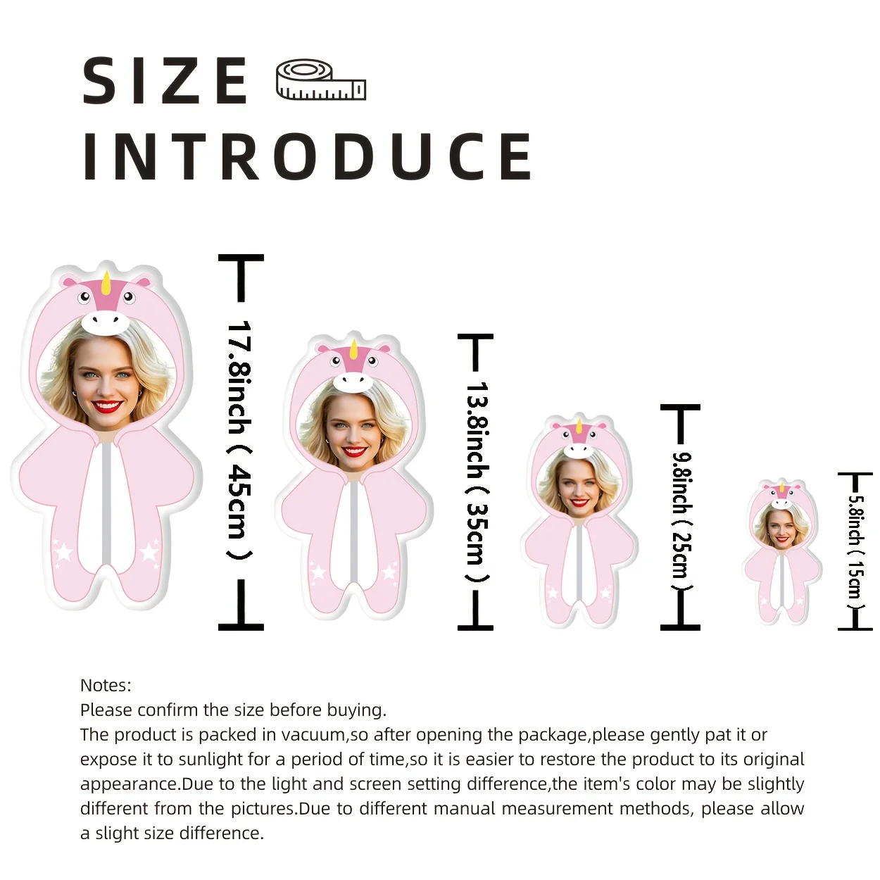 Customized photo plush pillow unicorn theme, soft polyester knit pad, perfect for sofa decoration 2