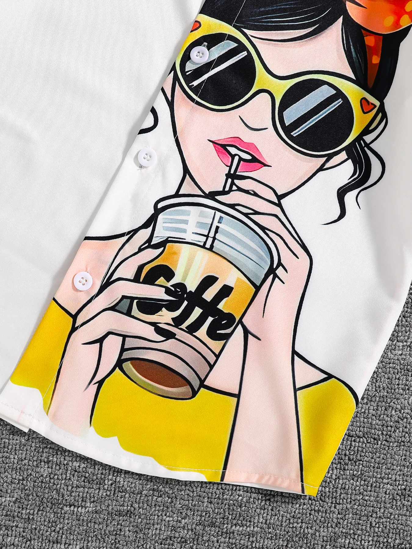 Children's sweater autumn and winter cartoon girls printed pattern round-necked long-sleeved sweater three-piece set