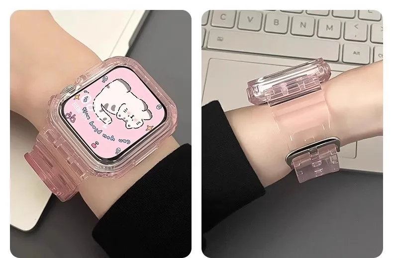 حزام سيليكون شفاف ساعة هواوي فت 3 رياضية