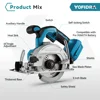 Yofidra 5 Inch 125mm Brushless Cordless Electric Circular Saw 0° to 45° Adjustable Wood Cuttiing Machine For Makita 18V Battery 2