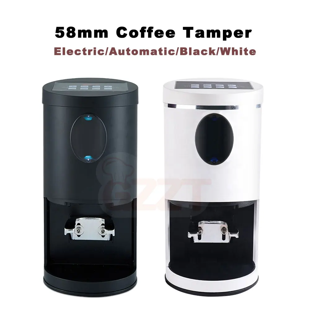 GZZT Tamper 58MM Coffee Automatic Electric Bean Powder Flat Press Tamper Coffee Tool Coffee Tamper Grinder Pressure Adjustable