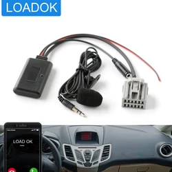 12Pin Car Bluetooth 5.0 Music Handfree Mic Aux Input Adapter Cable For Ford Fiesta 2008 2009 2010 Accessories