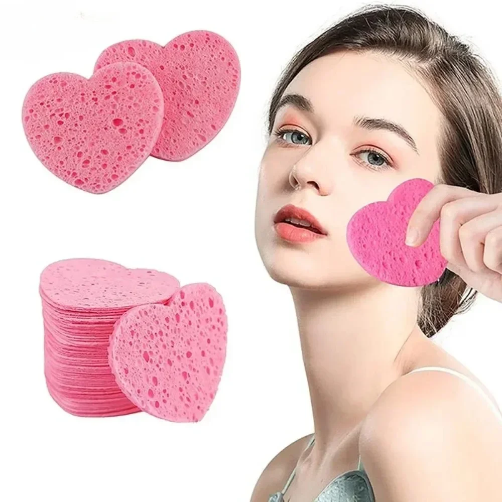 

20Pcs Natural Wood Sponge Compress Cosmetic Puff Facial Wash Sponge Face Deep Remover Cleaning Skin Care Cosmetic Makeup Tools