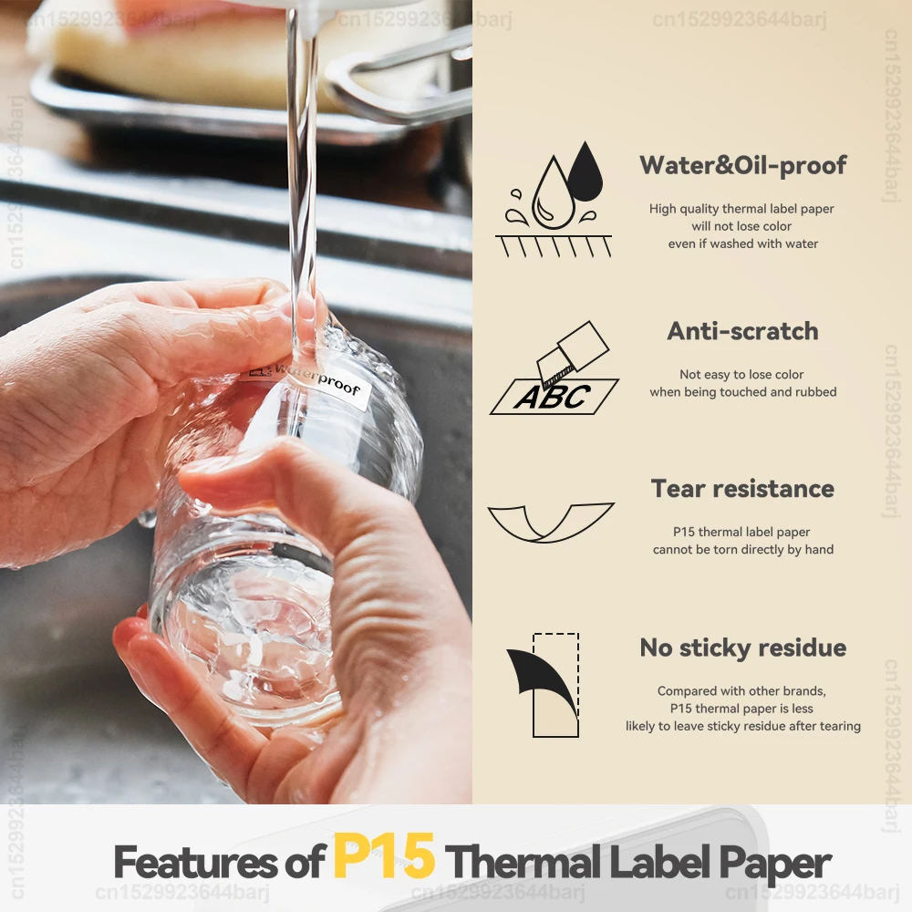 P15 Wireless Bluetooth Thermal Label Printer Mini Portable Adhesive Label Maker Fast Printing Similar as Marklife P15 P12 L12 — view 5