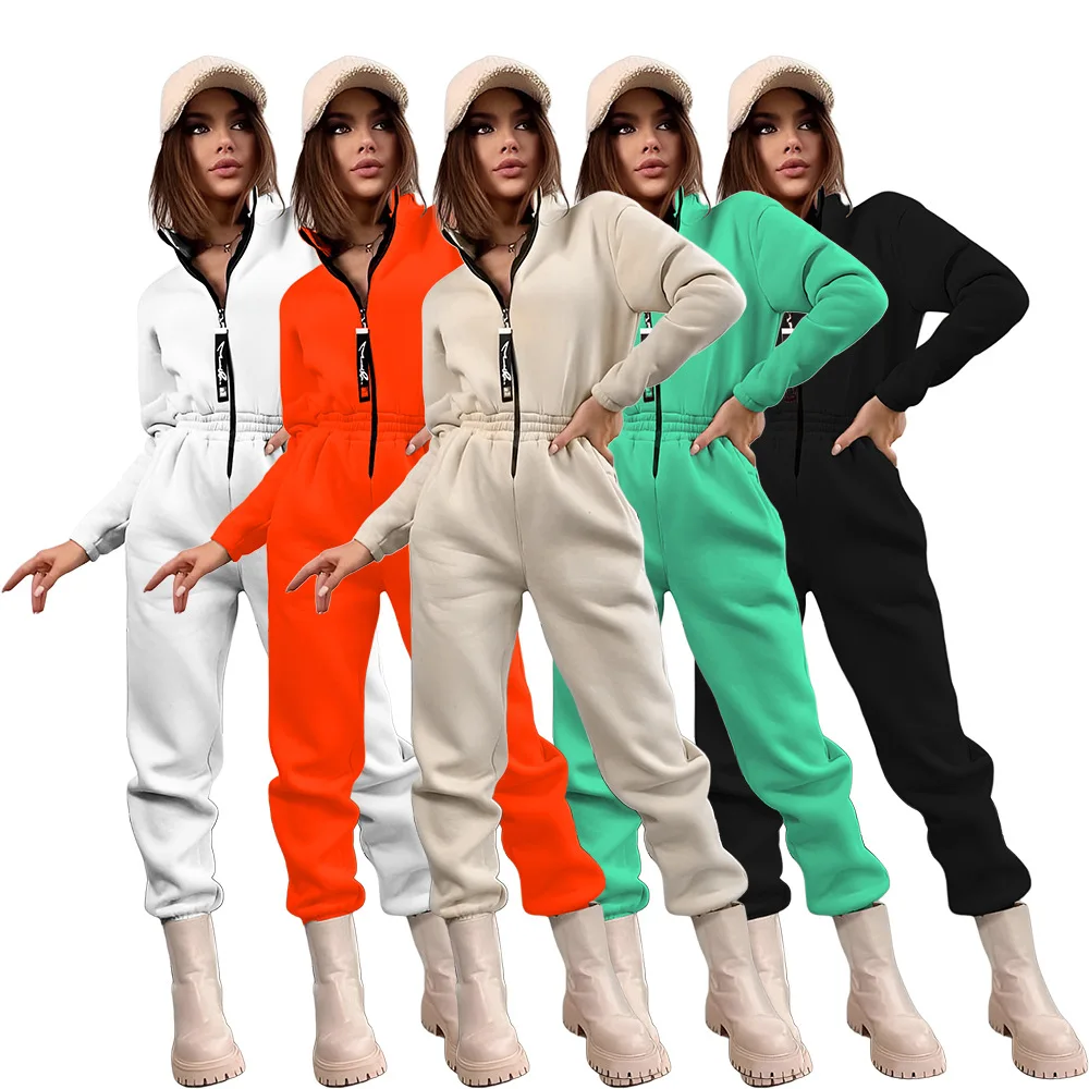 

Autumn New Arrival Women's Long Sleeve Fit Ladies Fashion Casual Jumpsuit Rompers Womens Jumpsuit Overalls for Women