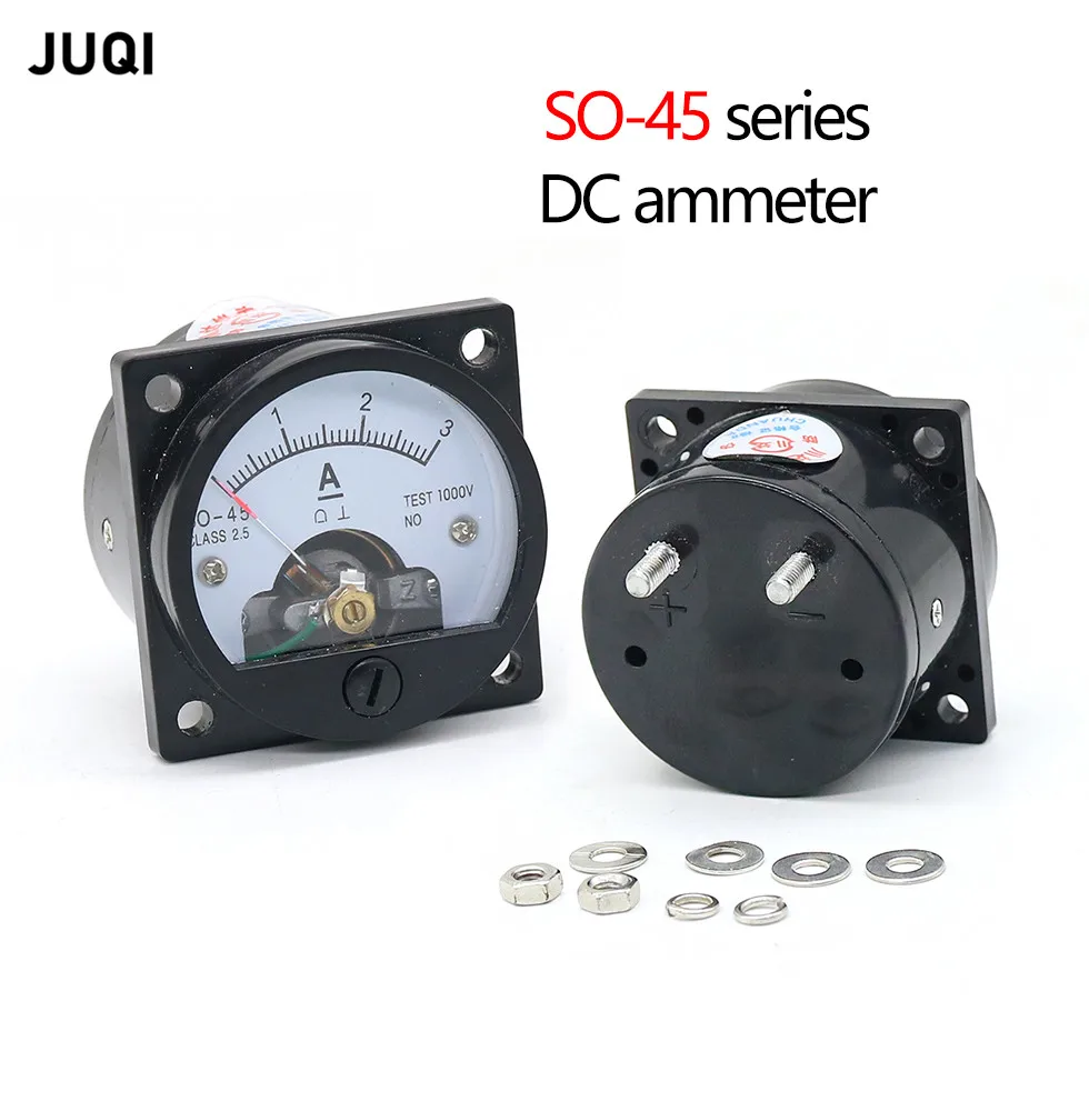 So-45 Amperometro Circolare Dc Puntatore Analogico Tester Di Corrente Per Test Elettrici 47*47Mm
